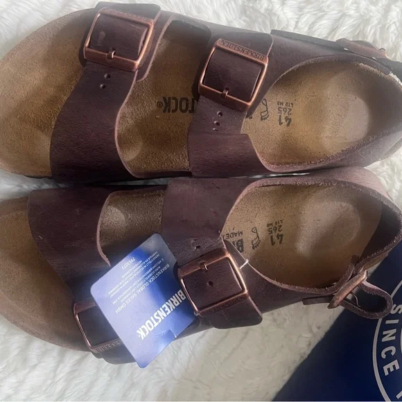 NWT Birkenstock new Milano Chocolate Brown Sandals - Picture 4 of 9